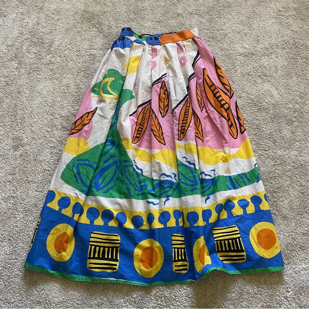 ZARA Ballon Printed Maxi Skirt - Picture 5 of 7